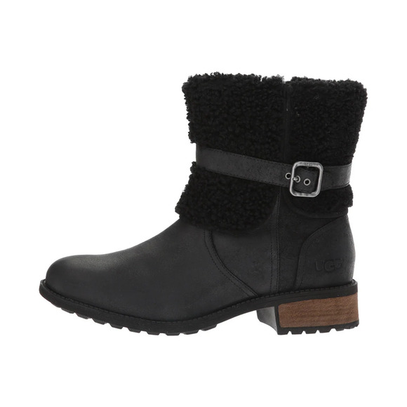 UGG Blayre II Shearling Cuff Bootie Black Suede 1008220 Size Women's 7.5 - Picture 3 of 5